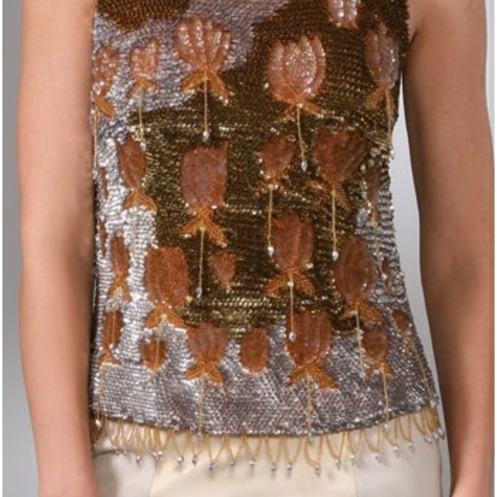 vintage sequin crop cami